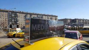 China Digital car led display board , 3G taxi top sign 1/8 scanning on sale