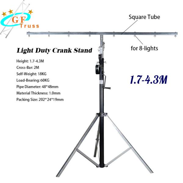 Cheap Crank Up Line Array Truss System Adjustable Height For Light 50kg Load Capacity for sale