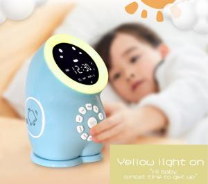 China DC 5V Led Night Light Clock , 210g Children'S Sleep Trainer Clock EMC approval on sale