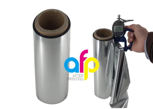 Cheap Offset / Gravure Printing Metallic Polyester Film , Soft Matte Lamination Roll for sale