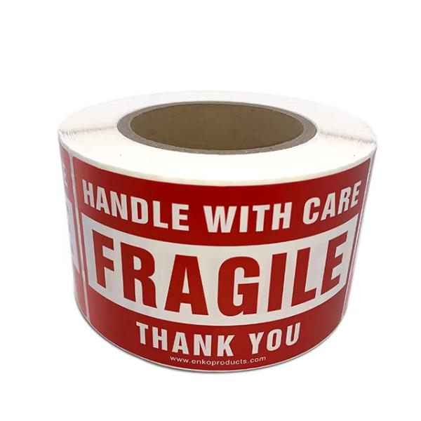 Cheap Shipping Package Fragile Warning Label Labels Self Adhesive Waterproof for sale
