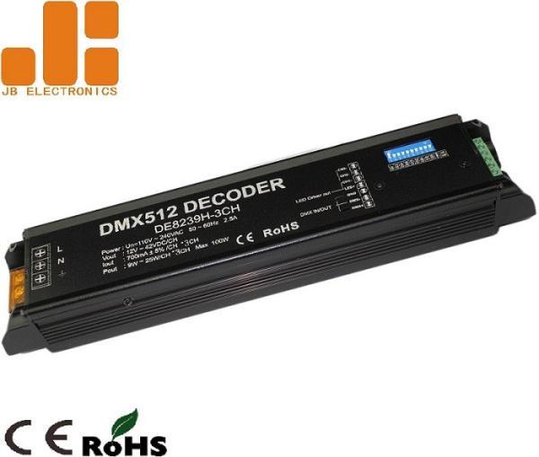 Cheap Customizable Constant Current DMX512 Decoder LED Driver with AC100-240V Input for sale
