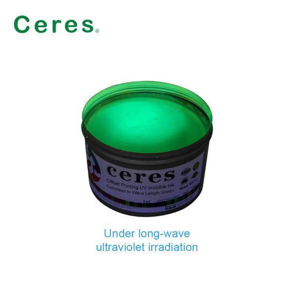 Cheap Colorless Grass Green Invisible UV Offset Ink Printing Normal Dry Solvent Based Ink for sale