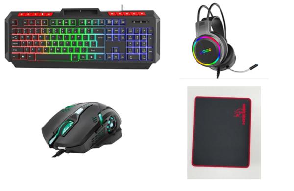 Cheap Comprehensive Gaming Peripheral Set Custom Keyboard 4-speed Adjustable 6D Mouse Headphones for sale