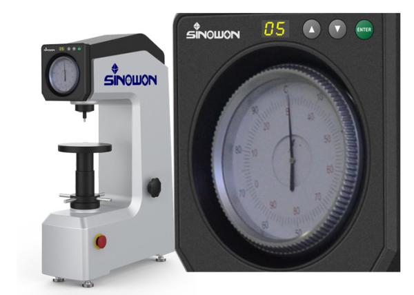 Cheap Dial Gauge Motorized Loading Rockwell Hardness Testing Machine With 0.5HR Resolution for sale