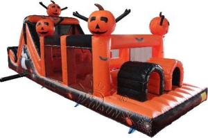 Halloween Theme Inflatable Sports Games , Customized Size Blow Up Obstacle Course