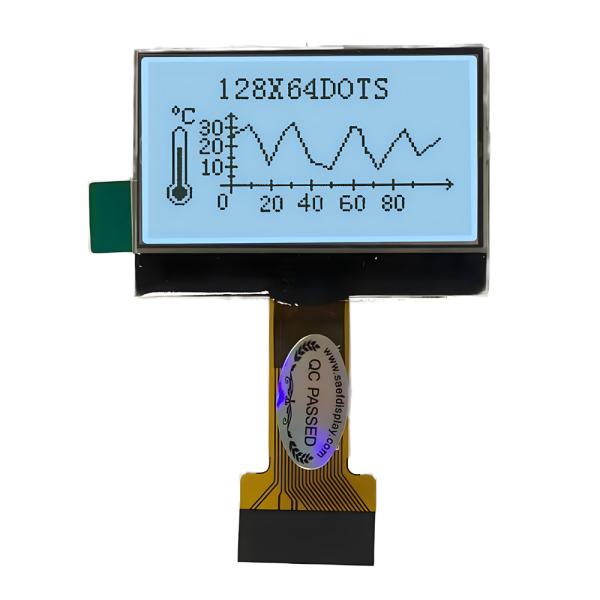 Cheap 128X64 Pixel COG LCD FSTN Positive 3.3v With White Backlight Unit for sale