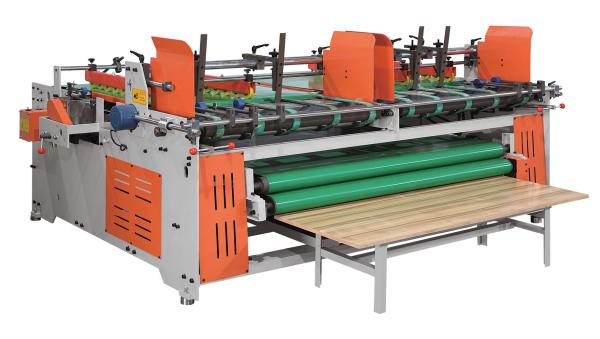 Cheap Semi Automatic Folder Gluer Machine /  irregular Carton Box Folding Machine 1000KG for sale