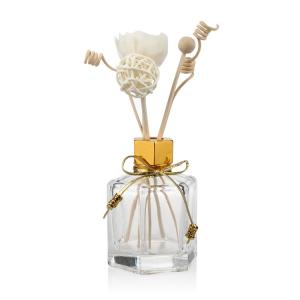 Best Screw Cap 125ml Diffuser Glass Bottle Empty Clear Hexagon Shape wholesale