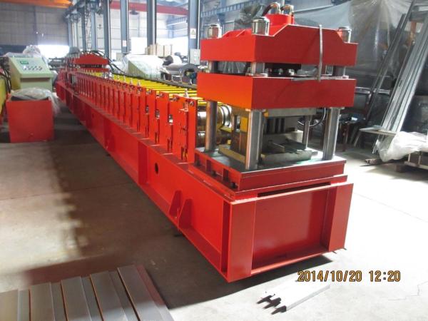Cheap European Metal Door Slot Profile Roll Forming Machine With Automatic Punching 3 - 5 m / min for sale