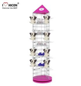 Best Flooring Wood Turntable Spinner Display Rack Metal Hook Toys Hanging Display Rack wholesale