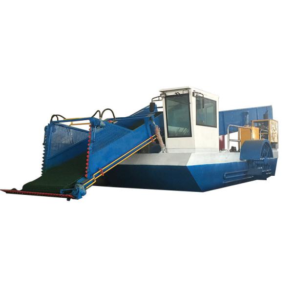 Cheap 15 Tons Automatic River Cleaning And Mowing Boat With Lighting System For Night Operation for sale