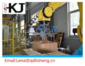 High Strength Pallet Stacking Robot , Palletising Robot With PLC Touch Screen