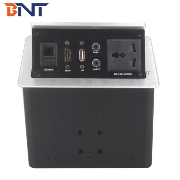 Cheap Conference Desktop Power Sockets , Pneumatic Table Pop Up Socket Box for sale