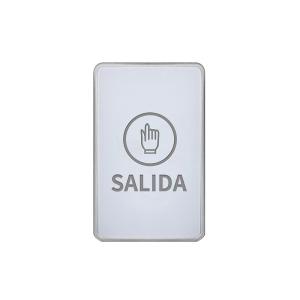 Spanish Text White Touch sensor Exit Button 86*50mm