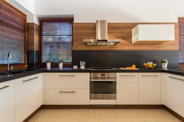 Cheap Big Modular White Wood Finish Kitchen Cabinets 1800-3500mm Base for sale