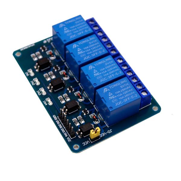 Cheap 4 relay module with optocoupler, relay control panel with indicator light 12V for sale