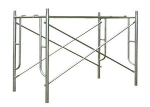China High Strength Walk Through Scaffold Frames Painted Steel Frame Scaffolding on sale