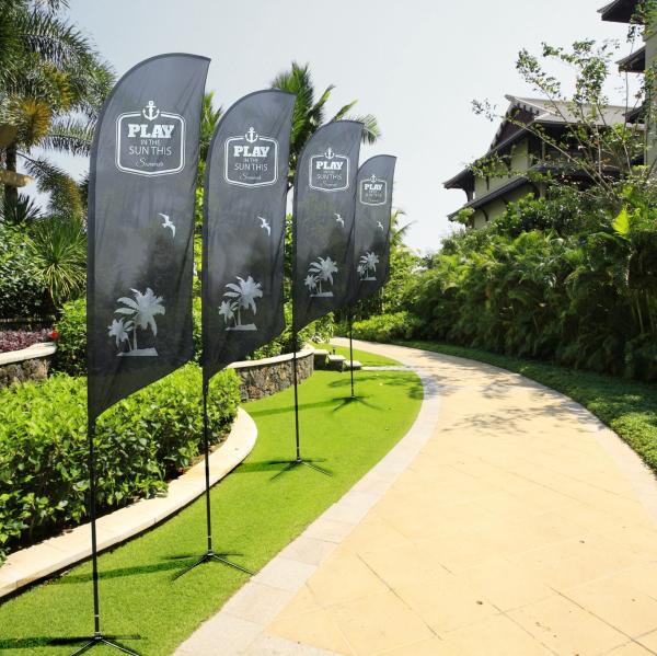 Cheap Printed Custom Teardrop Flags , Trade Show Feather Advertising Flags for sale
