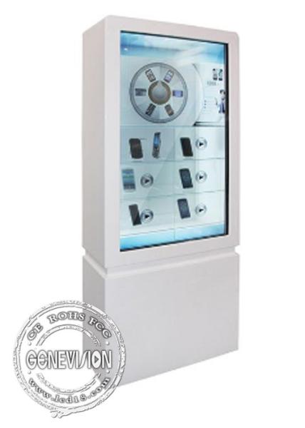 Cheap Touch Transparent Lcd Showcase Video Player Box / Win10 All In One Transparent Digital Signage for sale