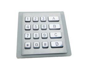 Matrix 4*4 Backlit Metal Keypad Optional Interface USB PS2 RS232