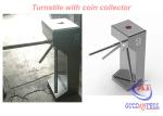 CE 120 Volt Power supply Tripod Turnstile Gate With Coin Collector , Stable