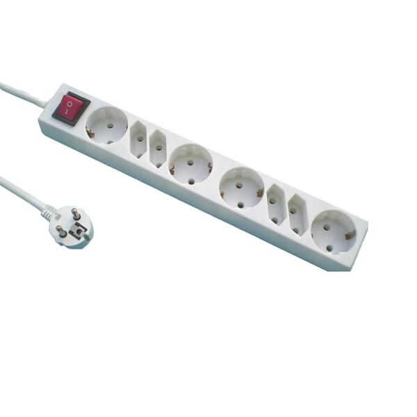 Cheap European 6 Gang Electric Extension Socket 3 Way Socket with Customized Functions for sale