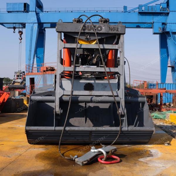 Cheap 15 CBM Adjustable Mechanical Grab Bucket High Load Single Rope Wireless for sale
