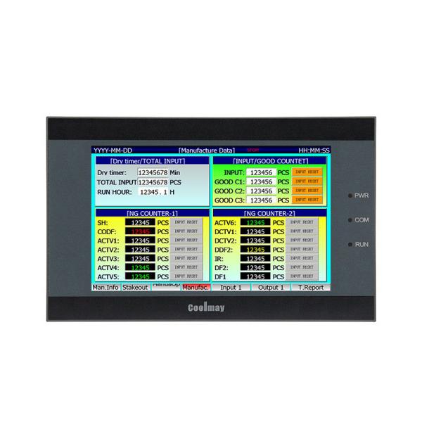 Cheap 6 Channel HMI PLC Combo High Speed Counting Type C Port 408MHz for sale