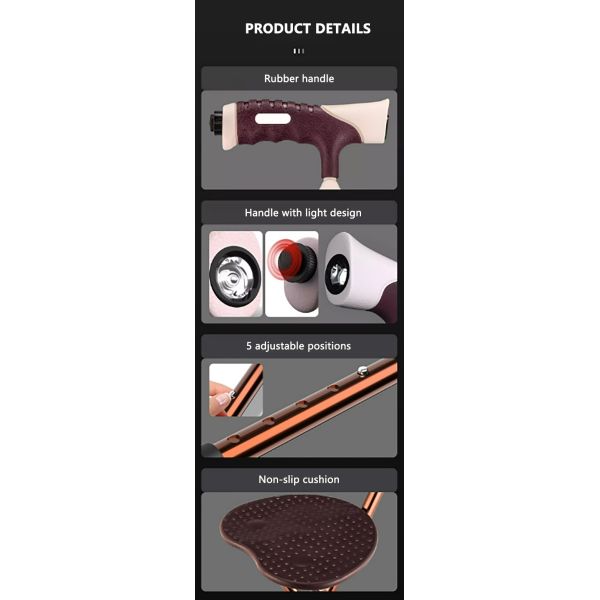 Convenient Walking Feature in Brown Cane Folding Chair for Easy Mobility