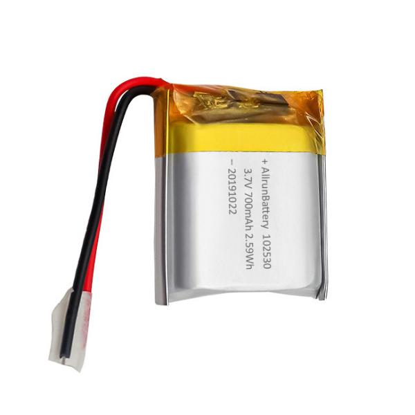 Cheap Rechargeable Custom Light Weight LiPo Battery 3.7 V 700mAh 102530 for sale