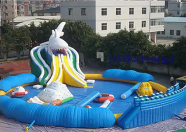 Cheap Giant Inflatable Water Slide With Pools Swimming Ball Toys Pools Inflatable Water Park With Pool for sale