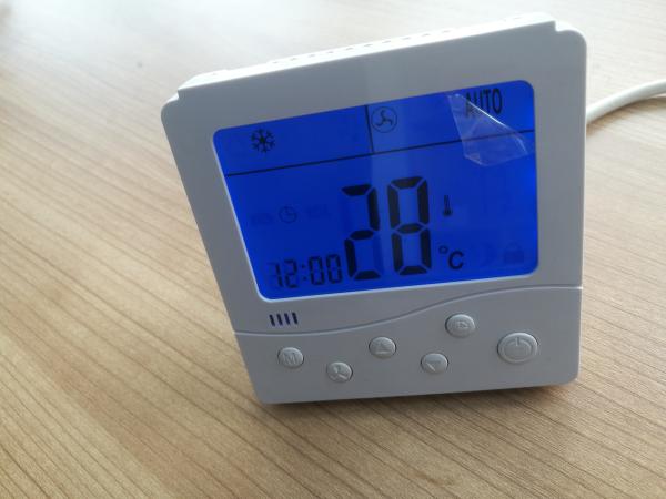 Cheap Button Control Fan Coil Unit Thermostat LCD Display With Electric Heater Function for sale