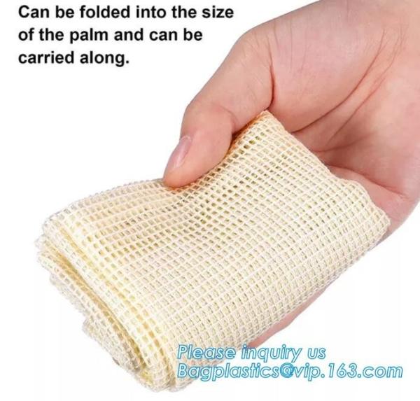 Cheap Cotton Mesh Net bag Shopping Tote Bag for foods,Reusable Net Cotton Mesh Tote Fruit Bag With Long Handle,bagplastics pac for sale