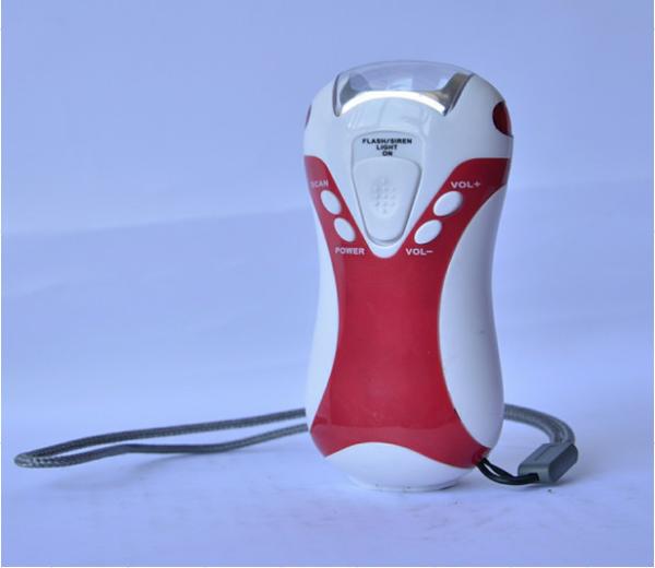 Cheap Dynamo LED torch/flashlight/flash lamp with AM/FM Radio for sale