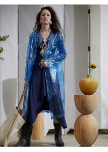 Recyclable Trench Coat Transparent TPU Fabric