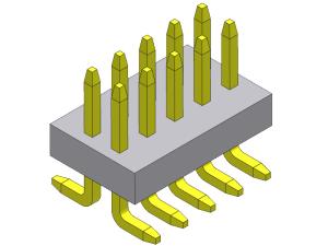 China Dual Row Pin Female Header Connector 1.00mm 2*2PIN To 2*40PIN on sale