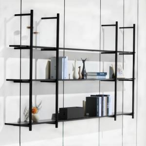 Best SGS 1650mm Height 3 Layer Aluminum Frame Wall Bookshelf wholesale