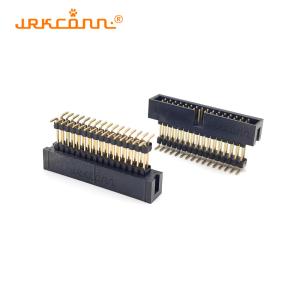 China SMT 2mm Pitch Pin Box Header Connectors Double Row Header Brass For Pcb on sale