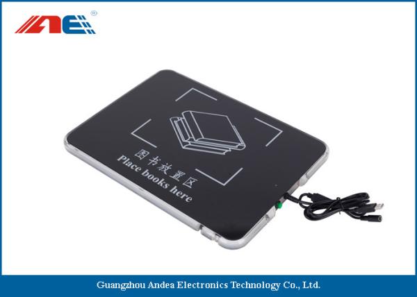 Cheap Square USB Desktop HF RFID Reader For Books Management Metal Shielding Design for sale