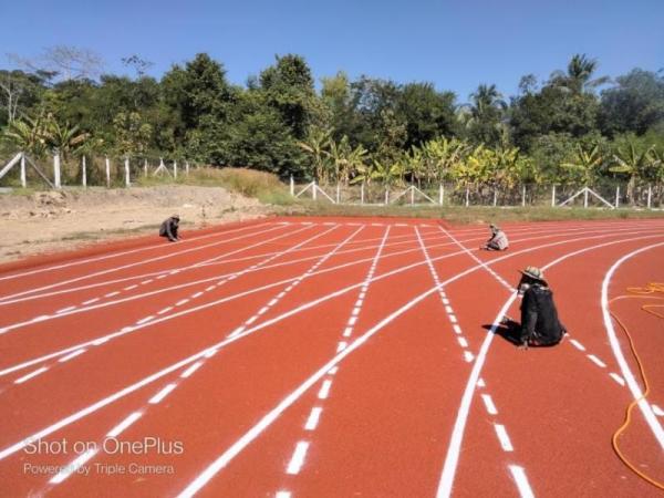 Cheap Customized Competition Running Track With Fade Resistance for sale