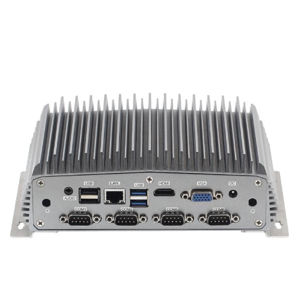 Cheap Fanless Mini Embedded PC Quad Core E3940 J3455 6COM 1LAN Wide Voltage for sale