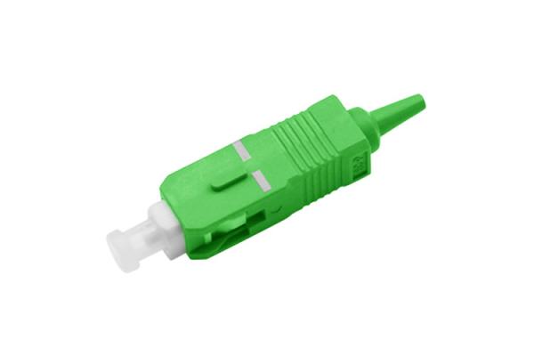 Cheap SC APC Single Mode Fiber Optic Connector Simplex 0.9mm Patch Cord Connector for sale