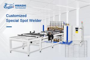 China Hwashi Gantry Type Wire Mesh Welding Machine for Refrigerator Rack Frame on sale