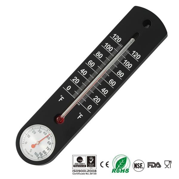 Cheap Wall Mounted Style Mingle Thermometer Accurate Displays In ℃ / ℉ Switchable for sale