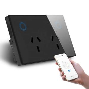 China AU/US Standard Smart Wall Socket Outlet With Glass Panel Touch Power Point SAA Approval on sale