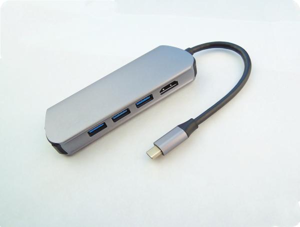 Cheap Aluminum 1000M 8 In 1 4K 5Gbps Multiport Usb C Hub for sale