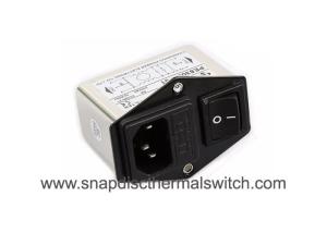 Lightweight AC Power Line Noise Filter Snap In Versions With  On / Off Switch