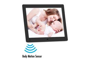 Human Sensor Wireless Digital Picture Frame 9.7'' Hd Lcd Screen Remote / Buttons Control