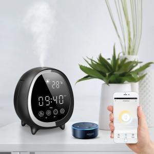 Best Smart Home Ultrasonic Cool Mist Aromatherapy Essential Oil Diffuser with Touch Control Clock Weather Display wholesale